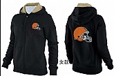 Womens Cleveland Browns Team Logo 2015 Full Zip Hoodie-46,baseball caps,new era cap wholesale,wholesale hats