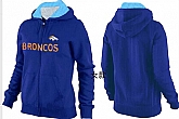 Womens Denver Broncos Team Logo 2015 Full Zip Hoodie-15,baseball caps,new era cap wholesale,wholesale hats