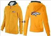 Womens Denver Broncos Team Logo 2015 Full Zip Hoodie-40,baseball caps,new era cap wholesale,wholesale hats