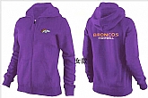 Womens Denver Broncos Team Logo 2015 Full Zip Hoodie-49,baseball caps,new era cap wholesale,wholesale hats