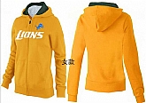 Womens Detroit Lions Team Logo 2015 Full Zip Hoodie-22,baseball caps,new era cap wholesale,wholesale hats