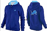 Womens Detroit Lions Team Logo 2015 Full Zip Hoodie-29,baseball caps,new era cap wholesale,wholesale hats