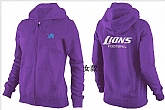 Womens Detroit Lions Team Logo 2015 Full Zip Hoodie-48,baseball caps,new era cap wholesale,wholesale hats