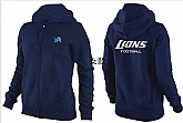 Womens Detroit Lions Team Logo 2015 Full Zip Hoodie-50,baseball caps,new era cap wholesale,wholesale hats