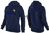 Womens Minnesota Vikings Team Logo 2015 Full Zip Hoodie-11,baseball caps,new era cap wholesale,wholesale hats