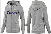 Womens Minnesota Vikings Team Logo 2015 Full Zip Hoodie-17,baseball caps,new era cap wholesale,wholesale hats