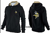 Womens Minnesota Vikings Team Logo 2015 Full Zip Hoodie-38,baseball caps,new era cap wholesale,wholesale hats