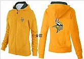 Womens Minnesota Vikings Team Logo 2015 Full Zip Hoodie-39,baseball caps,new era cap wholesale,wholesale hats