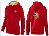 Womens Minnesota Vikings Team Logo 2015 Full Zip Hoodie-41,baseball caps,new era cap wholesale,wholesale hats