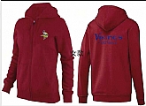 Womens Minnesota Vikings Team Logo 2015 Full Zip Hoodie-48,baseball caps,new era cap wholesale,wholesale hats