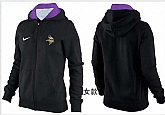 Womens Minnesota Vikings Team Logo 2015 Full Zip Hoodie-63,baseball caps,new era cap wholesale,wholesale hats