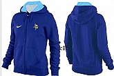 Womens Minnesota Vikings Team Logo 2015 Full Zip Hoodie-72,baseball caps,new era cap wholesale,wholesale hats