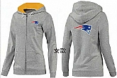 Womens New England Patriots Team Logo 2015 Full Zip Hoodie-57,baseball caps,new era cap wholesale,wholesale hats