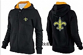 Womens New Orleans Saints Team Logo 2015 Full Zip Hoodie-33,baseball caps,new era cap wholesale,wholesale hats