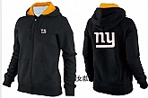 Womens New York Giants Team Logo 2015 Full Zip Hoodie-69