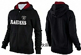 Womens Oakland Raiders Team Logo 2015 Full Zip Hoodie-21,baseball caps,new era cap wholesale,wholesale hats