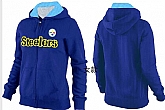 Womens Pittsburgh Steelers Team Logo 2015 Full Zip Hoodie-15,baseball caps,new era cap wholesale,wholesale hats
