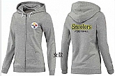 Womens Pittsburgh Steelers Team Logo 2015 Full Zip Hoodie-28,baseball caps,new era cap wholesale,wholesale hats
