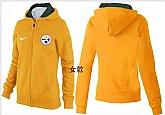 Womens Pittsburgh Steelers Team Logo 2015 Full Zip Hoodie-70,baseball caps,new era cap wholesale,wholesale hats