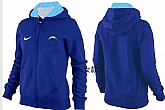 Womens San Diego Chargers Team Logo 2015 Full Zip Hoodie-74,baseball caps,new era cap wholesale,wholesale hats