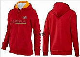 Womens San Francisco 49ers Team Logo 2015 Full Zip Hoodie-20,baseball caps,new era cap wholesale,wholesale hats