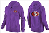 Womens San Francisco 49ers Team Logo 2015 Full Zip Hoodie-54,baseball caps,new era cap wholesale,wholesale hats