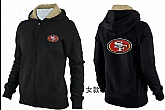 Womens San Francisco 49ers Team Logo 2015 Full Zip Hoodie-60,baseball caps,new era cap wholesale,wholesale hats