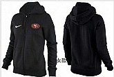 Womens San Francisco 49ers Team Logo 2015 Full Zip Hoodie-73,baseball caps,new era cap wholesale,wholesale hats