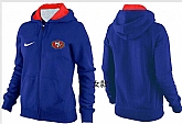 Womens San Francisco 49ers Team Logo 2015 Full Zip Hoodie-76,baseball caps,new era cap wholesale,wholesale hats