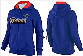 Womens St. Louis Rams Team Logo 2015 Full Zip Hoodie-25,baseball caps,new era cap wholesale,wholesale hats