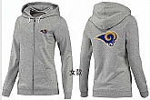 Womens St. Louis Rams Team Logo 2015 Full Zip Hoodie-28,baseball caps,new era cap wholesale,wholesale hats