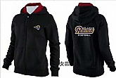 Womens St. Louis Rams Team Logo 2015 Full Zip Hoodie-57,baseball caps,new era cap wholesale,wholesale hats