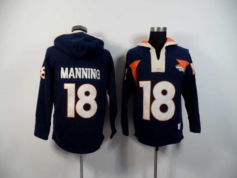 Denver Broncos #18 Peyton Manning Dark Blue 2015 New Stitched Hoodie,We sell and wholesale Denver Broncos #18 Peyton Manning Dark Blue 2015 New Stitched Hoodie on line form chian!