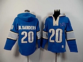 Detroit Lions #20 Barry Sanders Blue 2015 New Stitched Hoodie,baseball caps,new era cap wholesale,wholesale hats