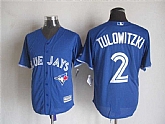 Majestic Toronto Blue Jays #2 Tulowitzki Blue MLB Stitched Jerseys