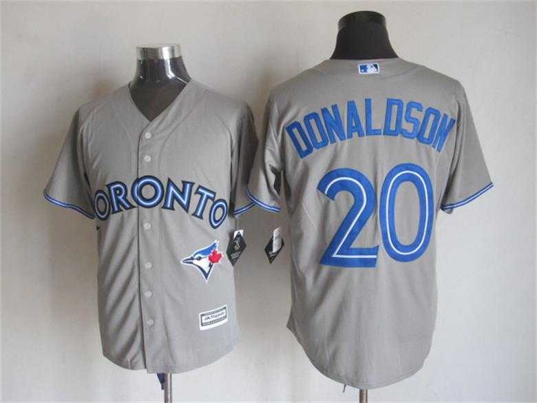Majestic Toronto Blue Jays #20 Josh Donaldson Gray MLB Stitched Jerseys,We sell and wholesale Majestic Toronto Blue Jays #20 Josh Donaldson Gray MLB Stitched Jerseys on line form chian!