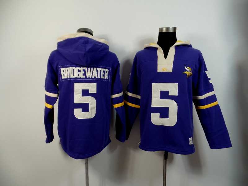Minnesota Vikings #5 Teddy Bridgewater Purple 2015 New Stitched Hoodie,We sell and wholesale Minnesota Vikings #5 Teddy Bridgewater Purple 2015 New Stitched Hoodie on line form chian!