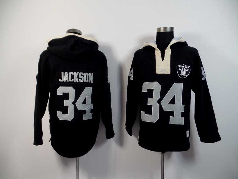 Oakland Raiders #34 Bo Jackson Black 2015 New Stitched Hoodie,We sell and wholesale Oakland Raiders #34 Bo Jackson Black 2015 New Stitched Hoodie on line form chian!