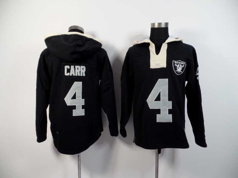 Oakland Raiders #4 Derek Carr Black 2015 New Stitched Hoodie,We sell and wholesale Oakland Raiders #4 Derek Carr Black 2015 New Stitched Hoodie on line form chian!
