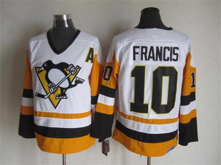 Pittsburgh Penguins #10 Francis CCM Throwback White-Yellow Jerseys,We sell and wholesale Pittsburgh Penguins #10 Francis CCM Throwback White-Yellow Jerseys on line form chian!