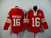 San Francisco 49ers #16 Joe Montana Red 2015 New Stitched Hoodie,baseball caps,new era cap wholesale,wholesale hats
