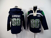 Seattle Seahawks #80 Steve Largent Dark Blue 2015 New Stitched Hoodie,baseball caps,new era cap wholesale,wholesale hats
