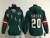 Womens Minnesota Wilds #20 Ryan Suter Green Stitched Hoodie