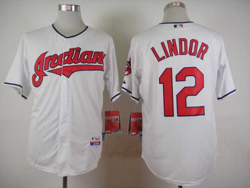 Cleveland Indians #12 Lindor White Cool Base Jerseys,We sell and wholesale Cleveland Indians #12 Lindor White Cool Base Jerseys on line form chian!