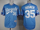 Kansas City Royals #35 Eric Hosmer 1985 Throwback Light Blue Cool Base Jerseys