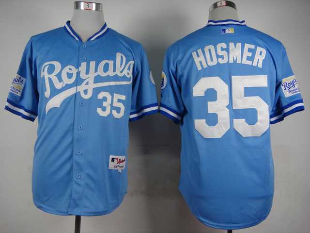 Kansas City Royals #35 Eric Hosmer 1985 Throwback Light Blue Cool Base Jerseys,We sell and wholesale Kansas City Royals #35 Eric Hosmer 1985 Throwback Light Blue Cool Base Jerseys on line form chian!