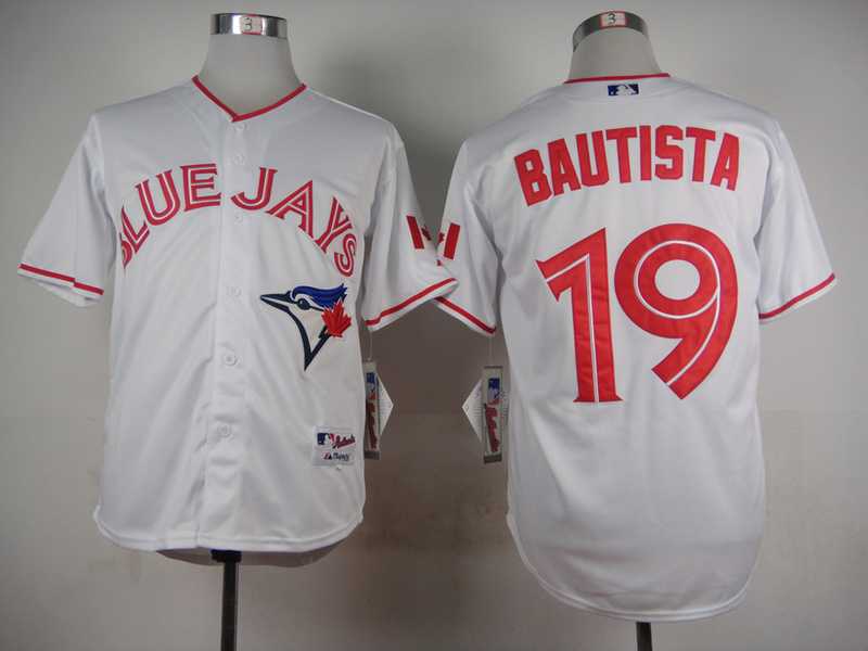 Toronto Blue Jays #19 Jose Bautista 2015 White Canada Day Home Jerseys,We sell and wholesale Toronto Blue Jays #19 Jose Bautista 2015 White Canada Day Home Jerseys on line form chian!