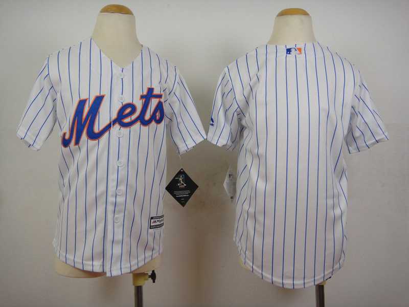 Youth New York Mets Blank 2015 White Pinstripe Jerseys,We sell and wholesale Youth New York Mets Blank 2015 White Pinstripe Jerseys on line form chian!