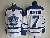 Toronto Maple Leafs #7 Tim Horton White CCM Throwback Third Jerseys