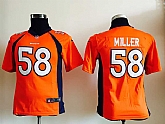 Youth Nike Denver Broncos #58 Von Miller Orange Team Color Game Jerseys